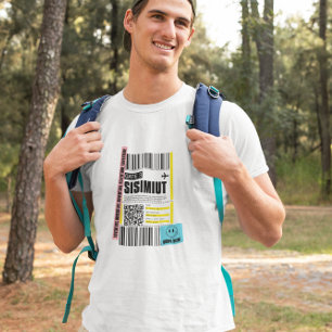 Camiseta Etiqueta de equipaje de Greenland Sisimiut Arctic
