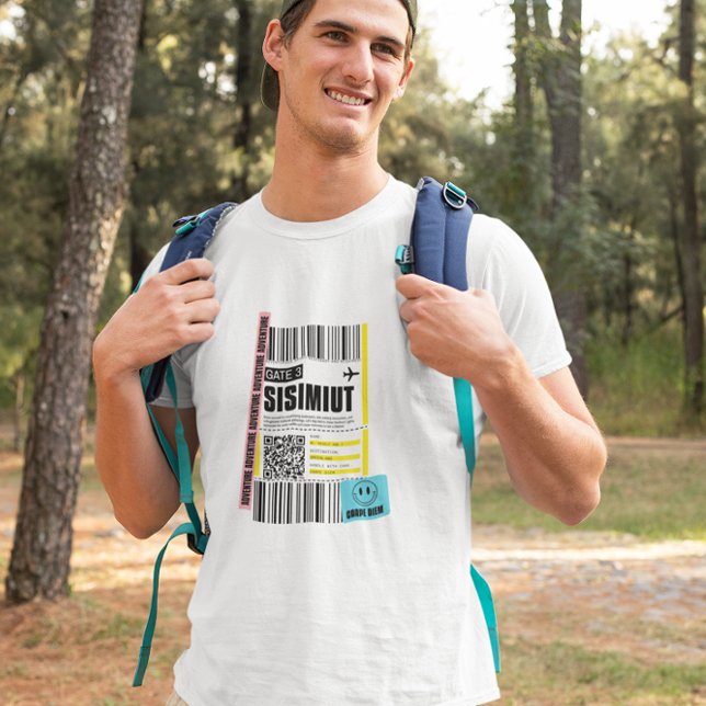 Camiseta Etiqueta de equipaje de Greenland Sisimiut Arctic  (Also available for Nuuk, Ilulissat, Kangerlussuaq and Greenland )
