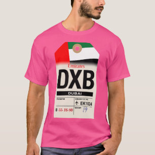 Camiseta Etiqueta De Equipaje De La Línea Aérea De Dubai (D