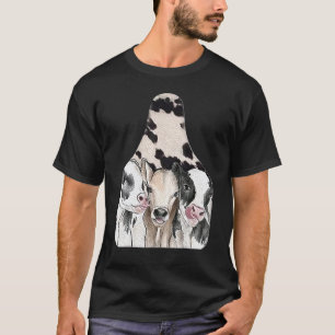 Camiseta Etiqueta de exposición de vaca Cuero de vaca occid