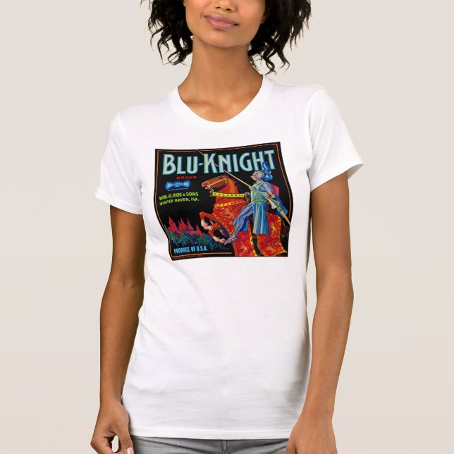Camiseta Etiqueta de fruta Blu Knight (Anverso)