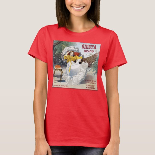 Camiseta "Etiqueta de fruta de época" (Anverso)