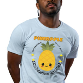 Camiseta Etiqueta de Fruta Piña Dulce Vibraciones Tropicale