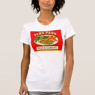 Camiseta Etiqueta de guisantes y zanahorias del Fern Park d
