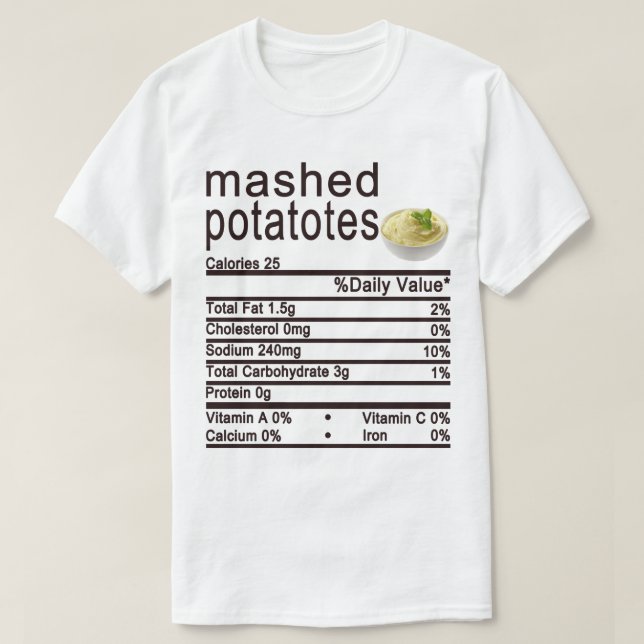 Camiseta etiqueta de hechos de nutrición de máscaras (Diseño del anverso)