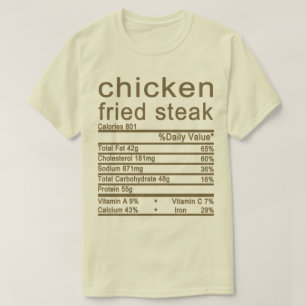 Camiseta etiqueta de información nutricional