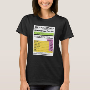 Camiseta Etiqueta de Información Nutricional de Música Rap