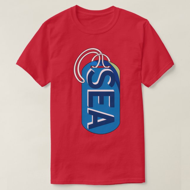Camiseta Etiqueta de la bolsa de Seattle (Diseño del anverso)