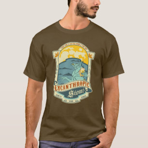 Camiseta Etiqueta de la botella del hombre lobo