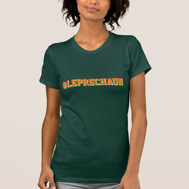 Camiseta Etiqueta de Leprechaun (Anverso)