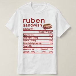 Camiseta Etiqueta de los hechos de nutrición