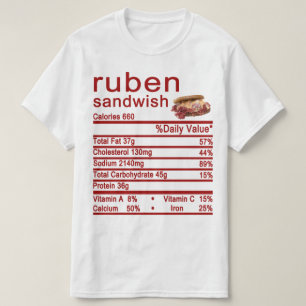 Camiseta Etiqueta de los hechos de nutrición