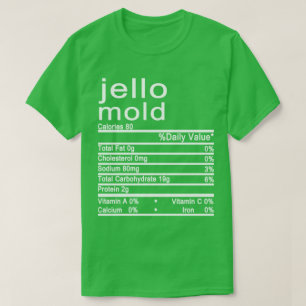 Camiseta Etiqueta de los hechos de nutrición