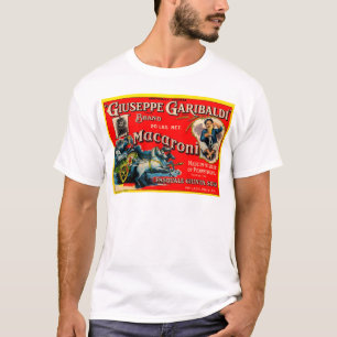 Camiseta etiqueta de los macarrones de Giuseppe Garibaldi