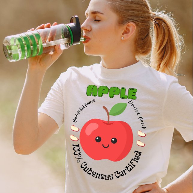 Camiseta Etiqueta de manzana de fruta de verano (Subido por el creador)
