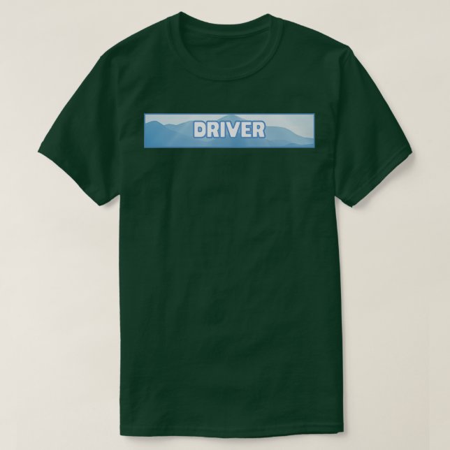 Camiseta Etiqueta de montaña azul de controlador (Diseño del anverso)