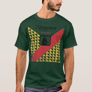Camiseta Etiqueta de Narragansett de Jaws angustiada