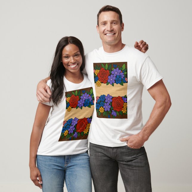 Camiseta Etiqueta de nombre de flor (Unisexo)