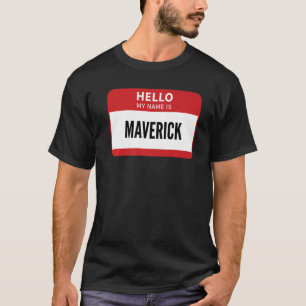 Camiseta Etiqueta de nombre de Maverick Hello My Name Is Ma