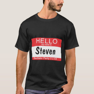 Camiseta Etiqueta de nombre de partido de soltero regalo ca