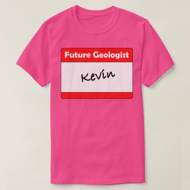 Camiseta Etiqueta de nombre geólogo Kevin (Diseño del anverso)