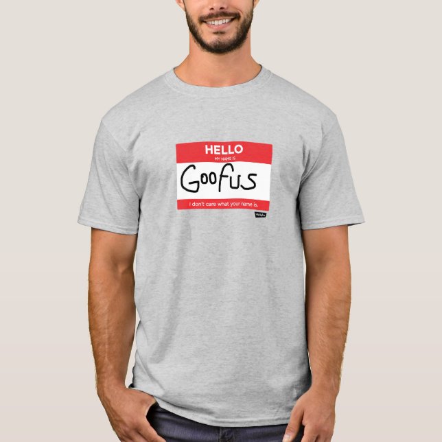 Camiseta Etiqueta de nombre Goofus Tee masculino (Anverso)