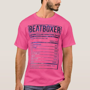 Camiseta Etiqueta De Nutrición Increíble Y Graciosa Beatbox