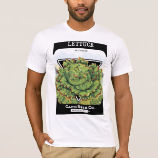 Camiseta Etiqueta de paquete de semilla de lechuga