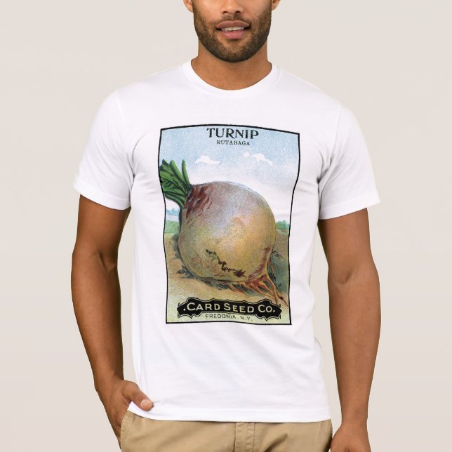 Camiseta Etiqueta de paquete de semilla de Turnip (Anverso)