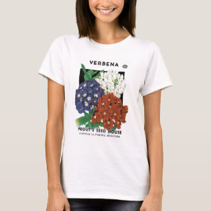 Camiseta Etiqueta de paquete de semilla de Verbena