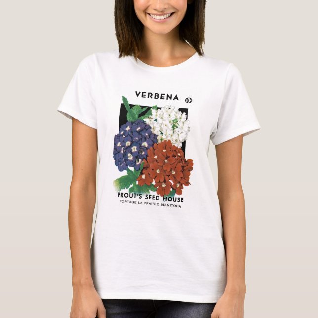 Camiseta Etiqueta de paquete de semilla de Verbena (Anverso)