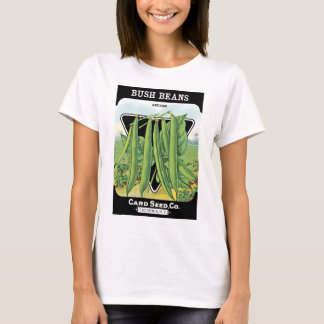 Camiseta Etiqueta de paquete de semillas de alubias de Bush