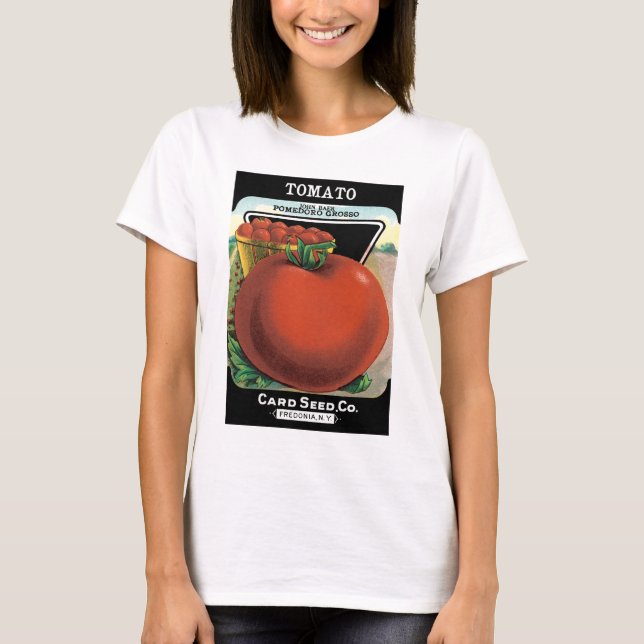 Camiseta Etiqueta de paquete de semillas de cosecha de vint (Anverso)