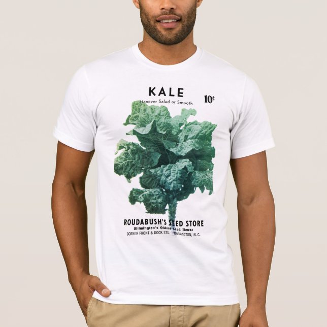 Camiseta Etiqueta de paquete de semillas de Kale (Anverso)