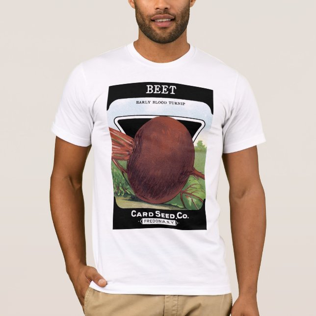 Camiseta Etiqueta de paquete de semillas de remolacha (Anverso)