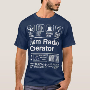 Camiseta Etiqueta de producto de operador de radio de Ham r