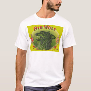 Camiseta Etiqueta de puros de lobo grande