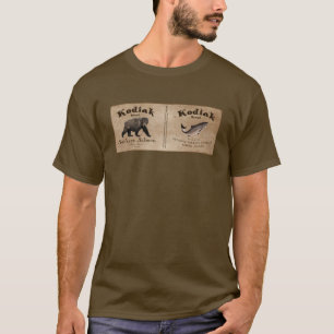 Camiseta Etiqueta de salmón Kodiak vintage