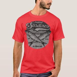 Camiseta Etiqueta de sardinas BW