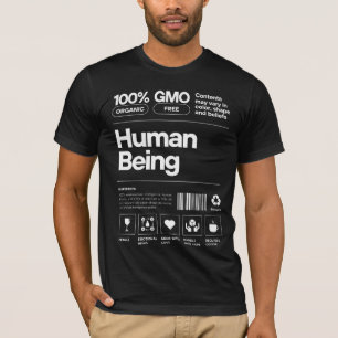 Camiseta Etiqueta de Ser Humano Divertido Gráfico de Datos