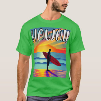 Camiseta ETIQUETA DE SURF VINTAGE HAWAII Sobredimensionado 