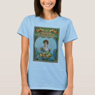 Camiseta Etiqueta de tela decorativa Art Royal Muslin T shi