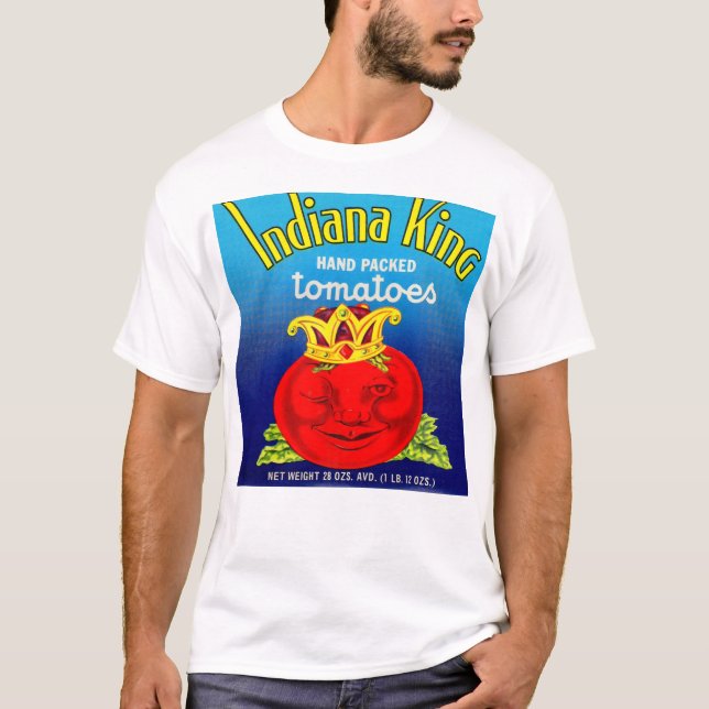 Camiseta Etiqueta de tomates Indiana King (Anverso)