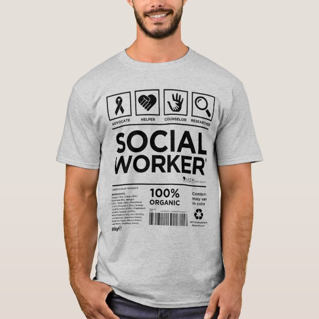Camiseta Etiqueta de trabajador social (Anverso)