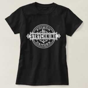 Camiseta Etiqueta de veneno de estricnina al estilo vintage