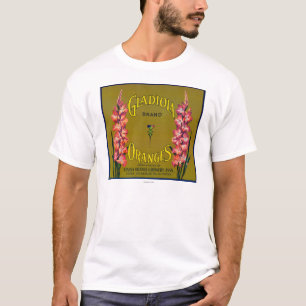 Camiseta Etiqueta del cajón de la fruta cítrica de la mar