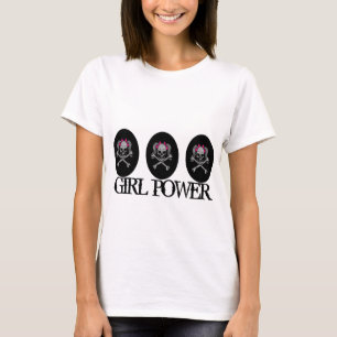 Camiseta Etiqueta del cráneo de la cola de caballo con los