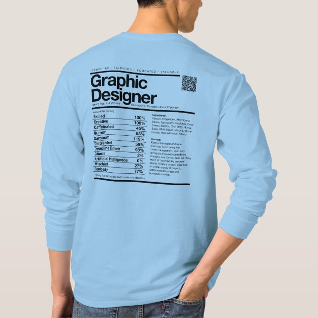 Camiseta Etiqueta del diseñador (Reverso)