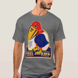 Camiseta Etiqueta del equipaje de Kansas del Hotel Jayhawk