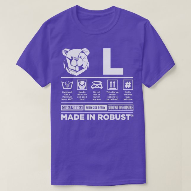 CAMISETA ETIQUETA DEL OSO ROBUST L (Diseño del anverso)